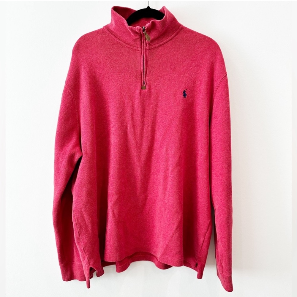 Polo Ralph Lauren Red Zip Up Sweater